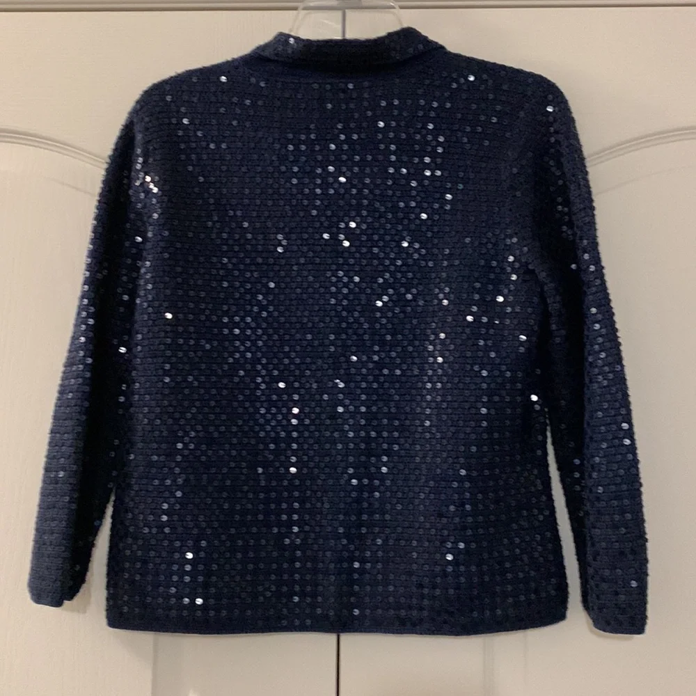NWT blue sequinned Talbots jacket - Picture 5 of 5